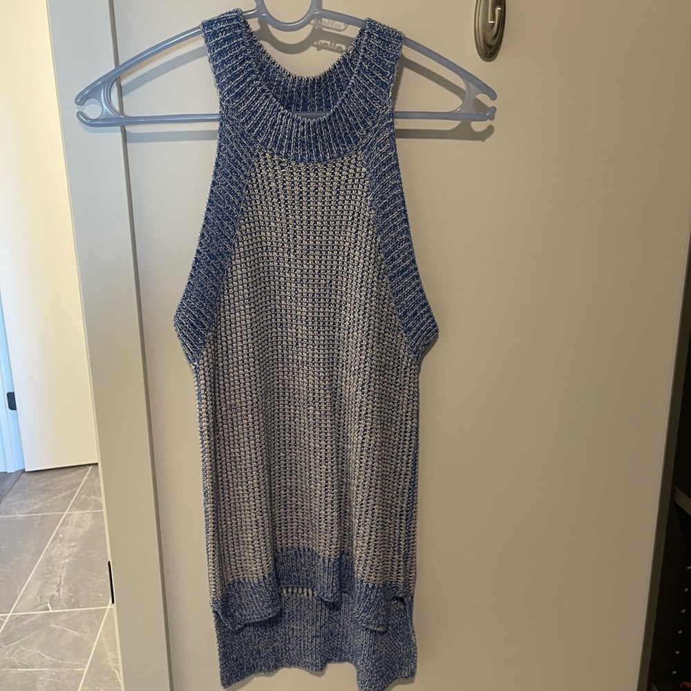 Blue sweater tank